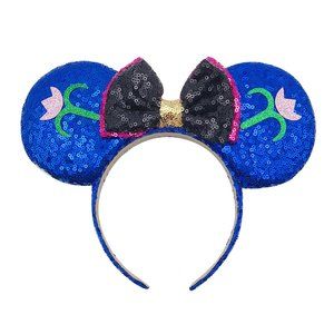 Disney Minnie White Sequined Bow Snow Headband